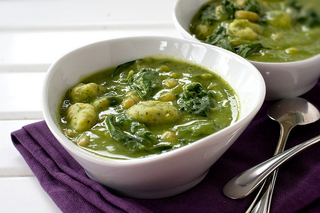 The PPK - Pesto Soup with Gnocchi, Beans & Greens